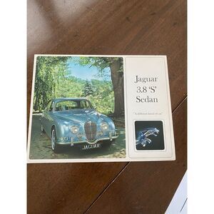 1965 Jaguar 3.8 'S' Sedan Automobile Dealer Sales Brochure Catalog - Vintage